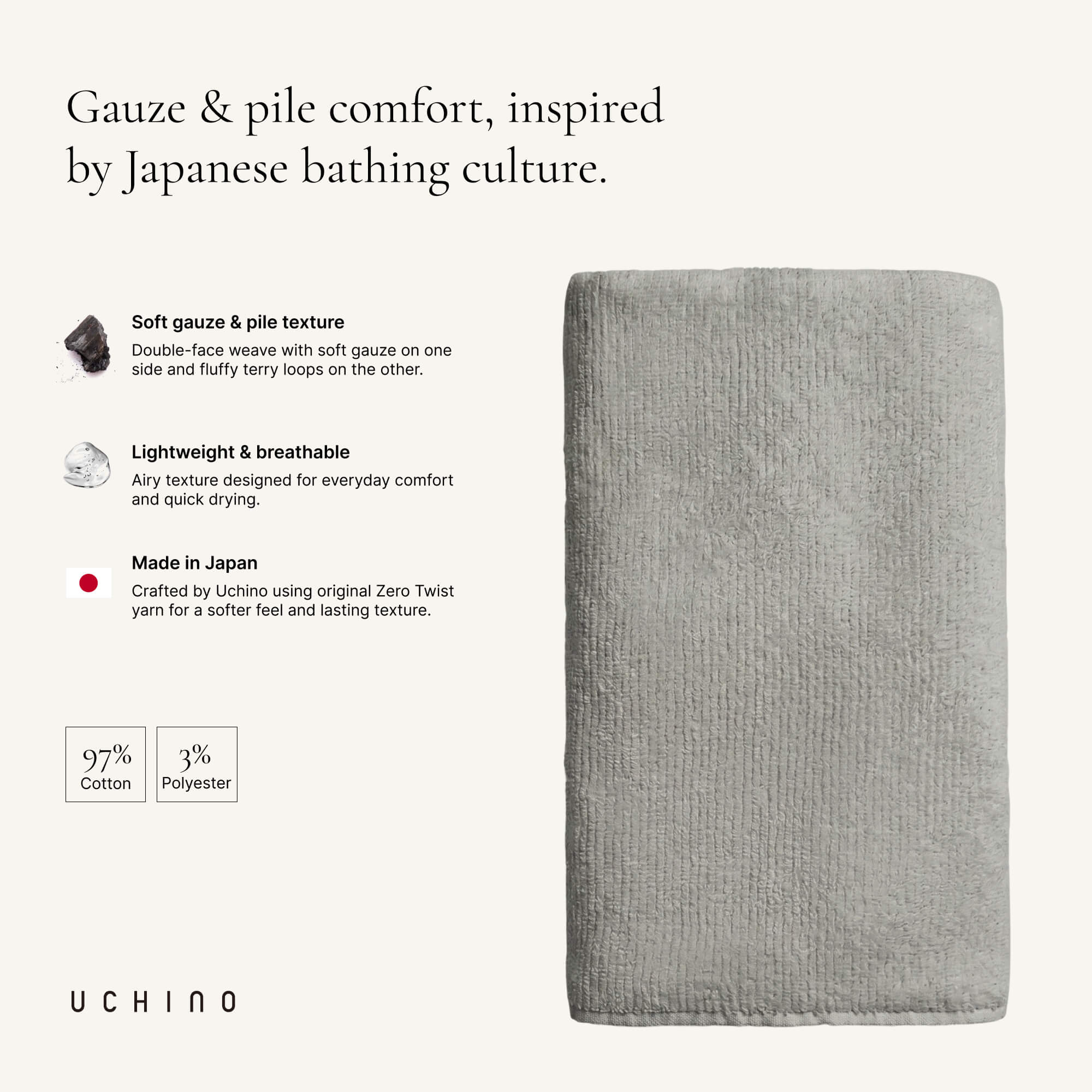 Uchino Gauze & Pile Towel