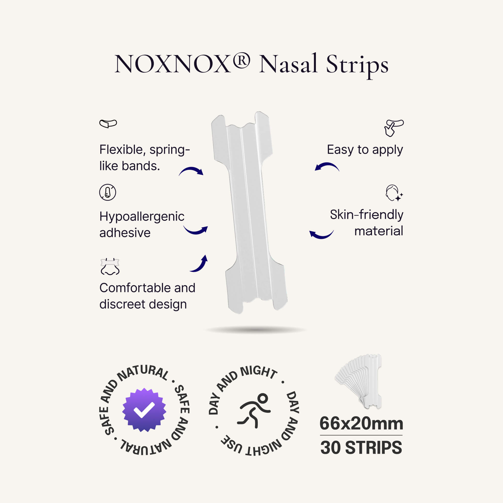 Nasal Strips for Sleep by NOXNOX®